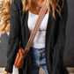 Full Size Cable-Knit Dropped Shoulder Cardigan