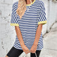 Lovelet Striped Round Neck Half Sleeve T-Shirt