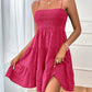 Full Size Smocked Tiered Sleeveless Mini Dress