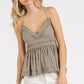 Mittoshop Crisscross Back Lace Detail V-Neck Cami