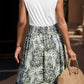 FULL SIZE Smocked Printed Round Neck Tank Dress