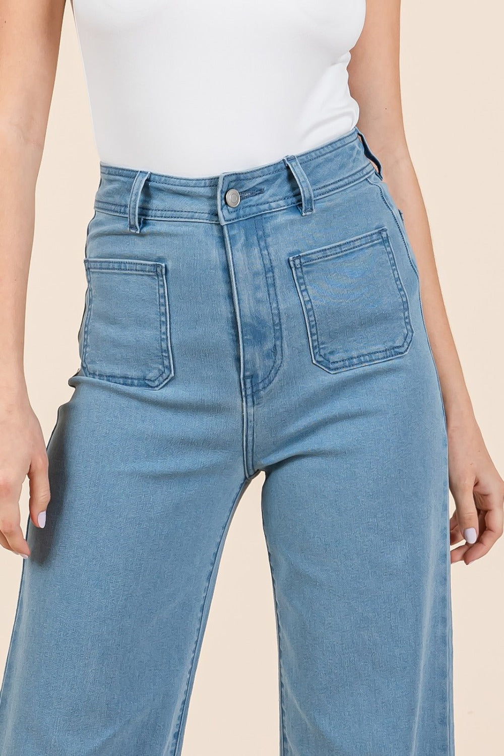 Mittoshop High Waist Wide Leg Jeans *