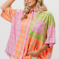 BiBi Plaid Collared Neck Half Sleeve Shirt - Brand BiBi