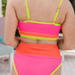 SummerBea Color Block Scoop Neck Two-Piece Swim Set