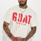 Goat Stencil Short Sleeve Tee - Tan