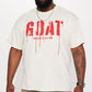 Goat Stencil Short Sleeve Tee - Tan