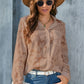 Full Size Collared Neck Long Sleeve Shirt Plus Size