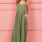 BiBi Ruched Wide Leg Overalls with Pockets - Brand BiBi