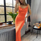 Full Size Backless Cowl Neck Sleeveless Cami Dress