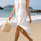 Slit Scoop Neck Wide Strap Cover Up