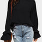 Round Neck Double-Layered Flounce Sleeve Top