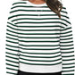 Lovelet Striped Round Neck Long Sleeve Sweatshirt