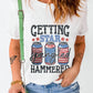 Graphic Round Neck Short Sleeve T-Shirt