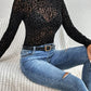 Leopard Mock Neck Long Sleeve Top