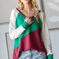 HOPELY Full Size Color Block Long Sleeve T-Shirt