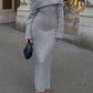 Devine Off-Shoulder Long Sleeve Wrap Dress