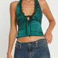 Lace Detail Halter Neck Tank