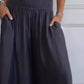 Full Size Smocked Wide Leg Pants with Pockets