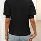 Mandy Mock Neck Puff Sleeve Sweater