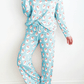 Santa Print Long Sleeve Top and Pants Lounge Set