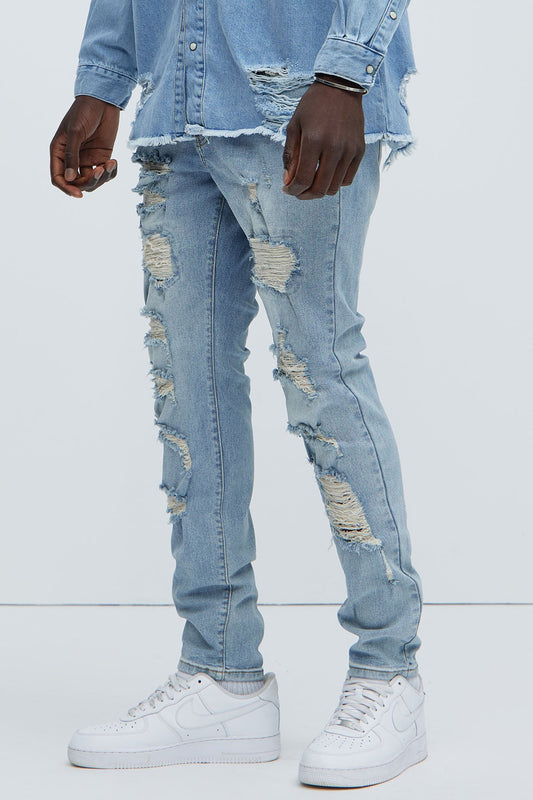 Ain't Got Nothing To Lose Skinny Jeans - Light Wash