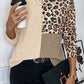Leopard Waffle Knit Long Sleeve T-Shirt
