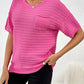 Round Neck Half Sleeve Knit Top
