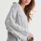 HYFVE Cable Knit V-Neck Sweater