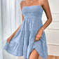 Full Size Smocked Tiered Sleeveless Mini Dress