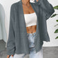 Open Front Dropped Shoulder Cardigan
