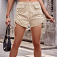 Drawstring Denim Shorts with Pockets