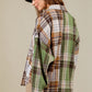 Plaid Collared Neck Long Sleeve Shirt