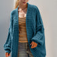 Double Take Full Size Open Front Long Sleeve Cardigan