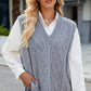 Cable Knit V-Neck Sweater Vest