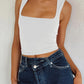 Square Neck Wide Strap Tank