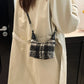 Fuzzy Polyester Mini Handbag with Zipper