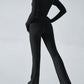 Devine Ruched Long Sleeve Top and Pants Set