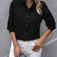 Button Up Collared Neck Long Sleeve Shirt