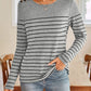Striped Round Neck Long Sleeve T-Shirt