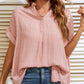 Mandy Side Slit Notched Short Sleeve Blouse