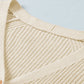 Openwork V-Neck Button Up Cardigan