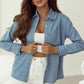 Button Up Long Sleeve Denim Top