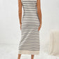 Round Neck Sleeve Midi Knit Dress