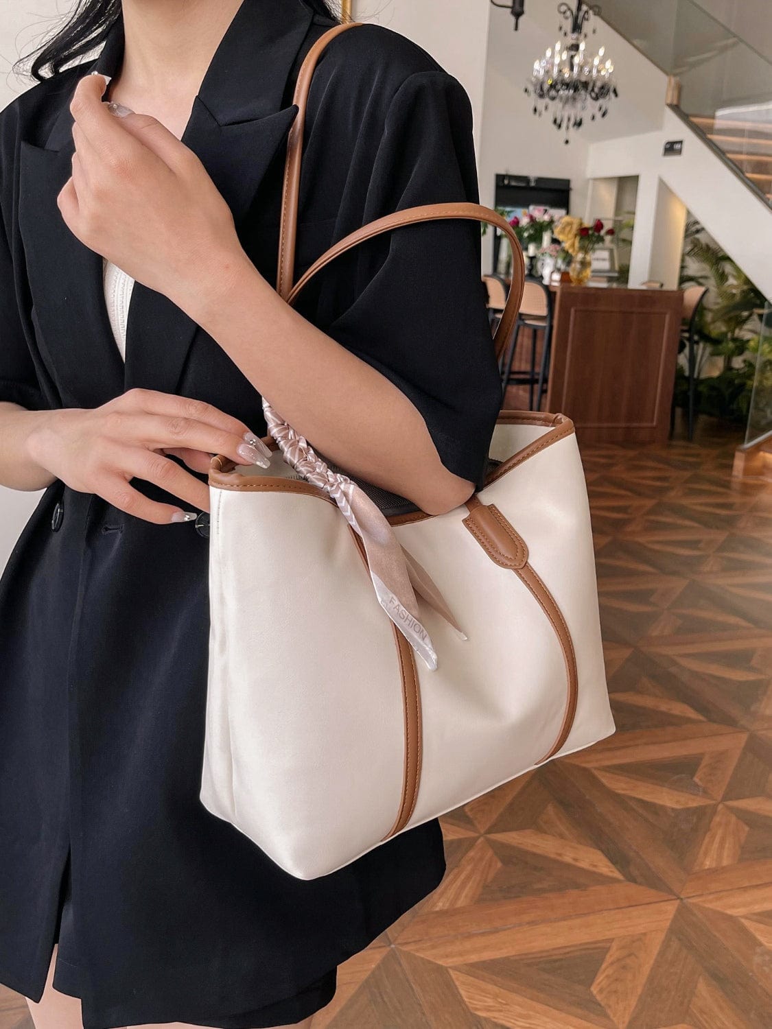 Lily & Luna PU Leather Tote Bag