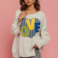 BiBi LOVE Heart Patch Slit French Terry Sweatshirt - Brand BiBi