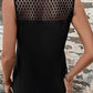 Full Size Black Lace Detail V-Neck Tank