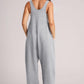 Wide Strap Jumpsuit with Pockets