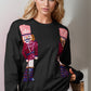 Double Take Full Size Nutcracker Sequin Long Sleeve Sweater