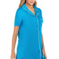 Contrast Piping Pocketed Short Sleeve Lounge Dress