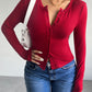 Devine Button Up Long Sleeve T-Shirt